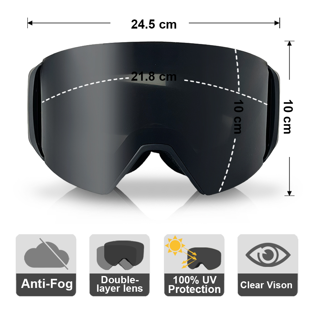 Snow Goggle Uv - プロのスキーメガネ男性女性防曇円筒形スノースキーゴーグル UV 保護冬大人スポーツスノーボード Gafas Sk