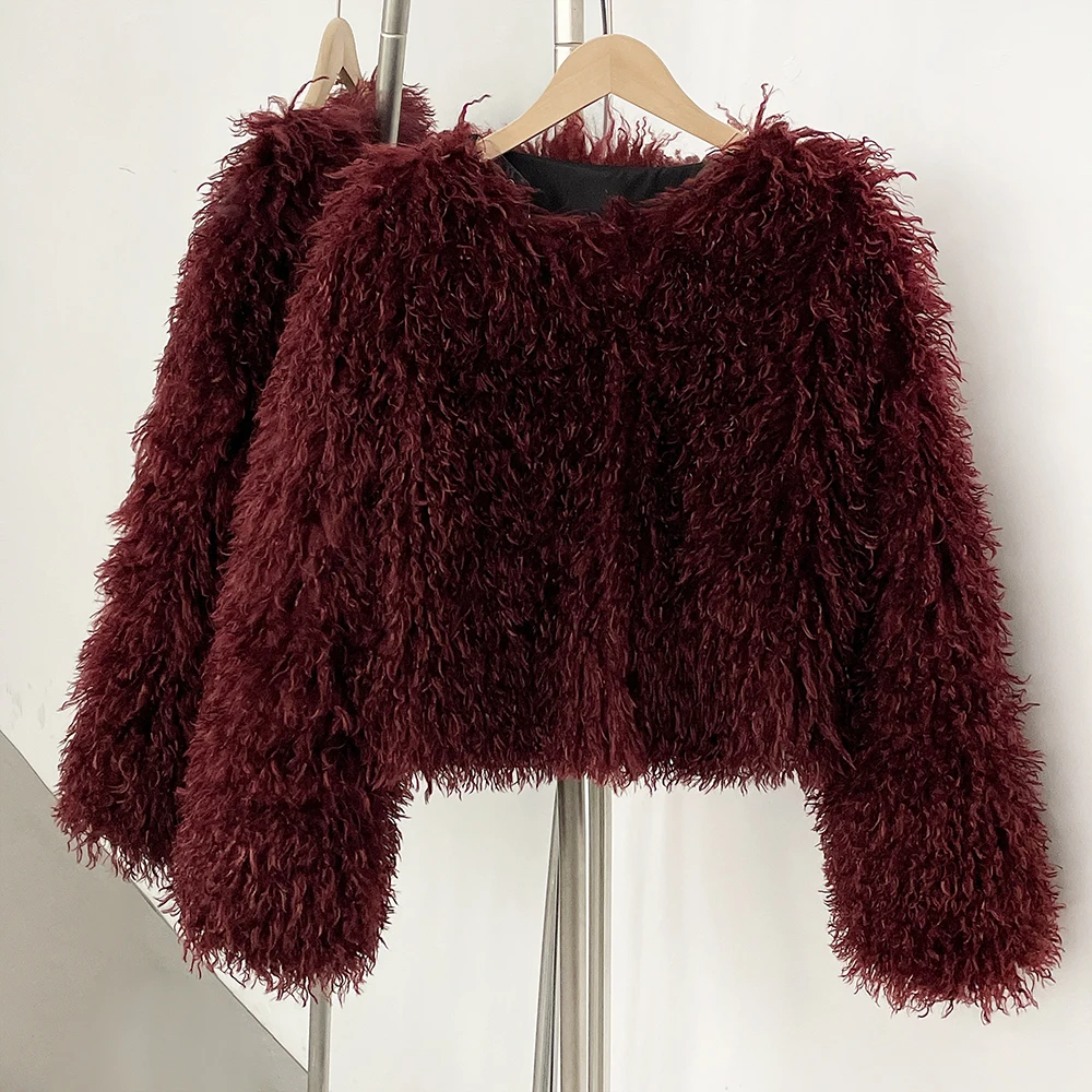 Winter Clothing Manufacturers - OFTBUYフェイクファージャケット新型ファーコートエコフレンドリー女性服クロップドメーカー直送人工毛皮冬
