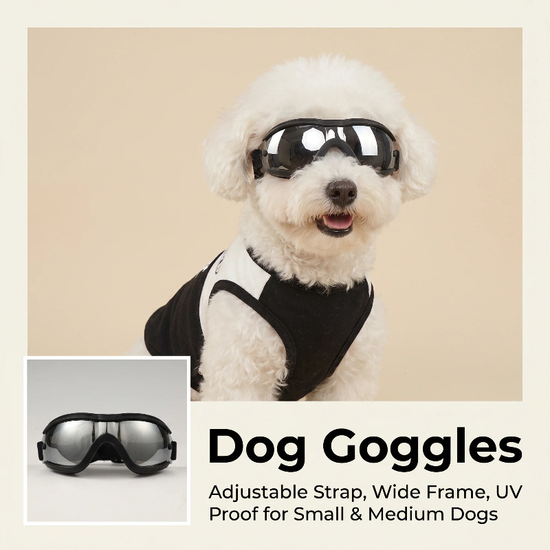 Snow Goggle Uv - 調節可能な TPU 犬用サングラス UV 保護小型ペット用ゴーグル 簡単に着用できる子犬用メガネ