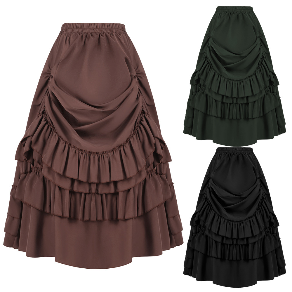 Winter Clothing Manufacturers - ビクトリア朝風ゴシックスカート レディース レトロファッション ルネサンス芸術時代の服 中国メーカー 冬物
