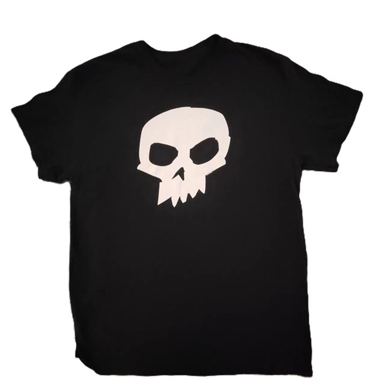 Winter Clothing Trends - スカルグラフィックプリント秋純綿メンズとレディースTシャツ半袖ストリートファッショントレンド服冬インナー