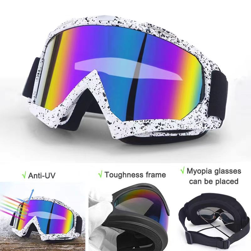 Snow Goggle Uv - 特大サイズのヘルメットゴーグル男性女性モトクロス防風サングラス UV 保護メガネオフロードライディング MTB スキーレーシンググラス