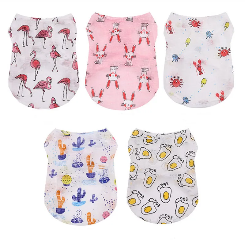 Winter Clothing For Dogs - 5 色夏素敵な漫画犬ベストクールで通気性のある日焼け止め服子犬チワワと猫の服ペット用品