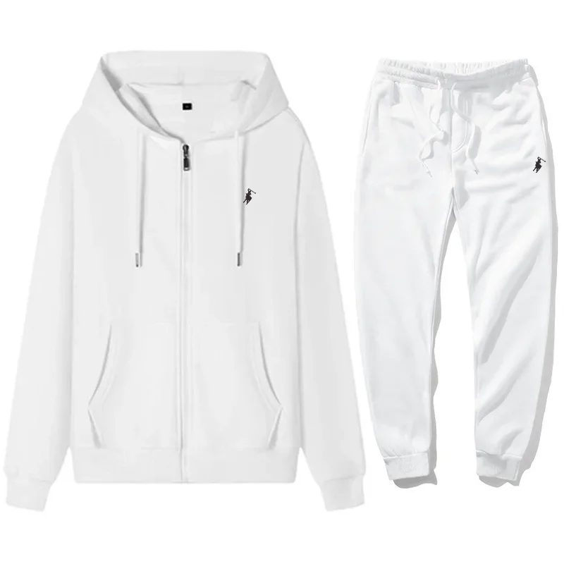Winter Clothing Gear - 2026年メンズクラシックフーディスポーツパンツセット秋冬暖かいカジュアルフィットネストラックジャケット保温ジョギングスポーツウェア衣装服