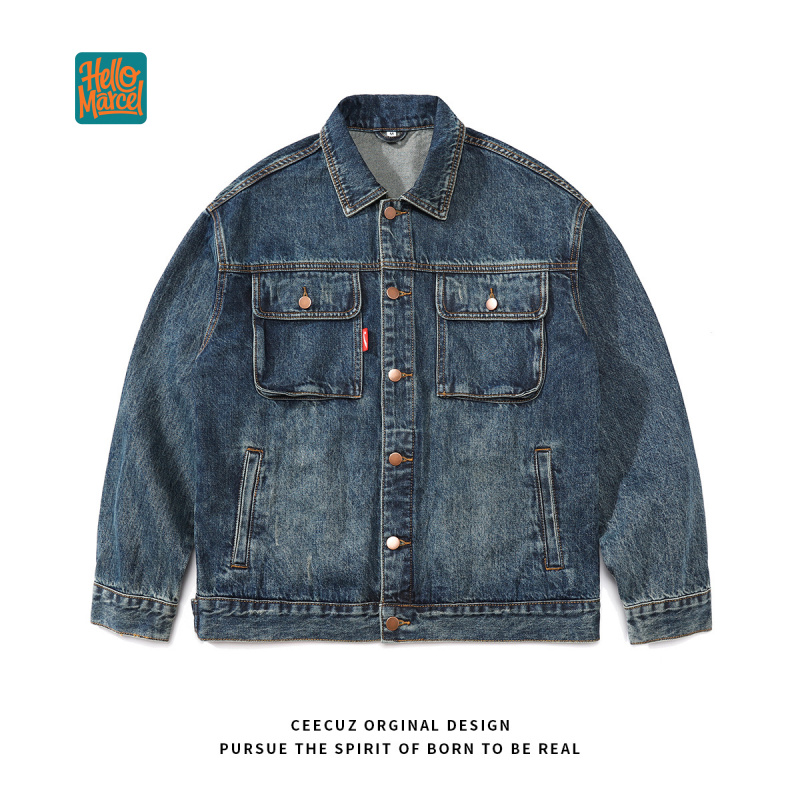 Winter Clothing Work - HELLOMARCEL EU USサイズ 高級ジーンズジャケット ストリートウェア ヘビーウェイト