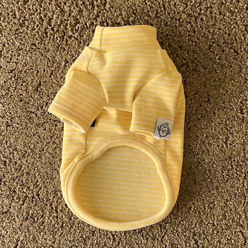 ペットボトミングシャツ テディベージュストライプベスト ビシ - Winter Clothing For Dogs のレビューと価格