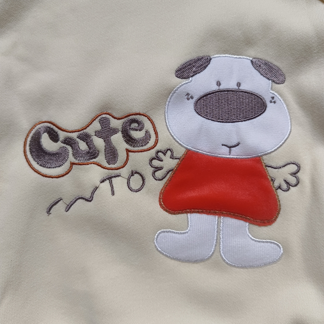 ベビートラックスーツ漫画子犬刺繍長袖トップ + バンドル裾ス - Winter Clothing Bundle のレビューと価格