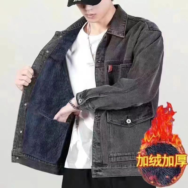 冬用の断熱性と厚みを備えたメンズデニムジャケット、ラムファー - Winter Clothing Work のレビューと価格