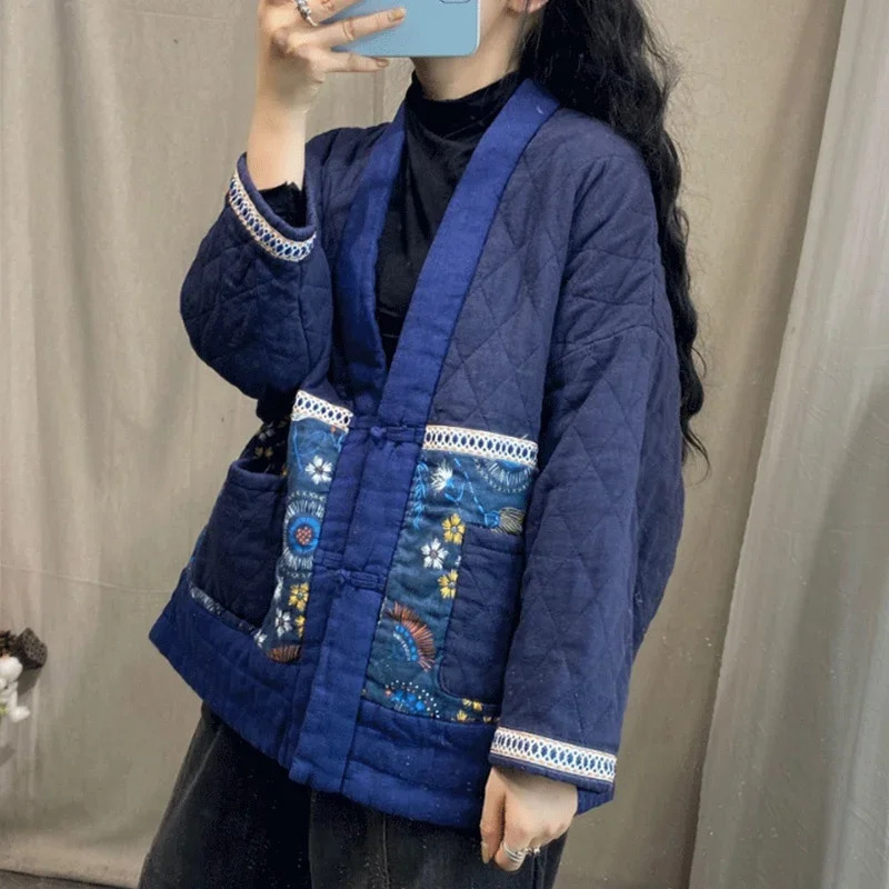 綿パッド入りスタイルの服の女性の冬コート唐スーツヴィンテージ - Winter Clothing Youtube のレビューと価格
