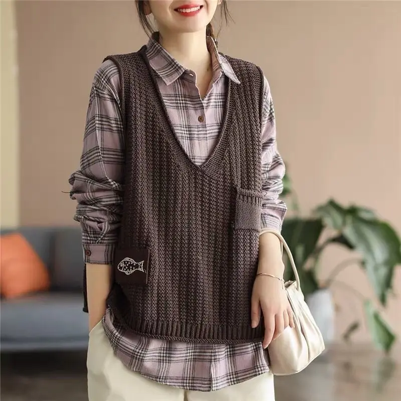 女性用セーター 無地 クロップド丈 ベスト ショート丈 プル - Winter Clothing Offer のレビューと価格