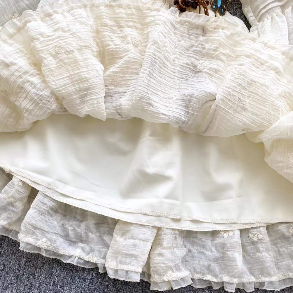 レース付きラウンドネック刺繍ボールガウン,ヴィンテージランタ - Winter Clothing Dress Up のレビューと価格
