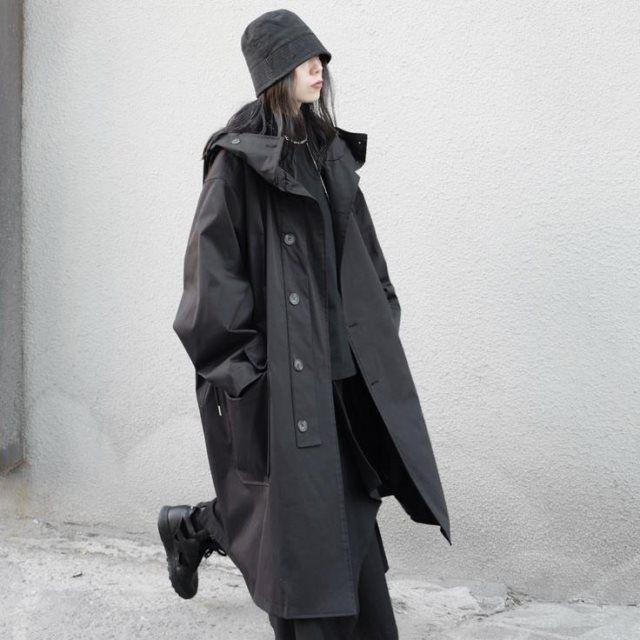 エレガントな女性のためのレザートレンチコート、ボタン留め、ク - Winter Clothing Offer のレビューと価格