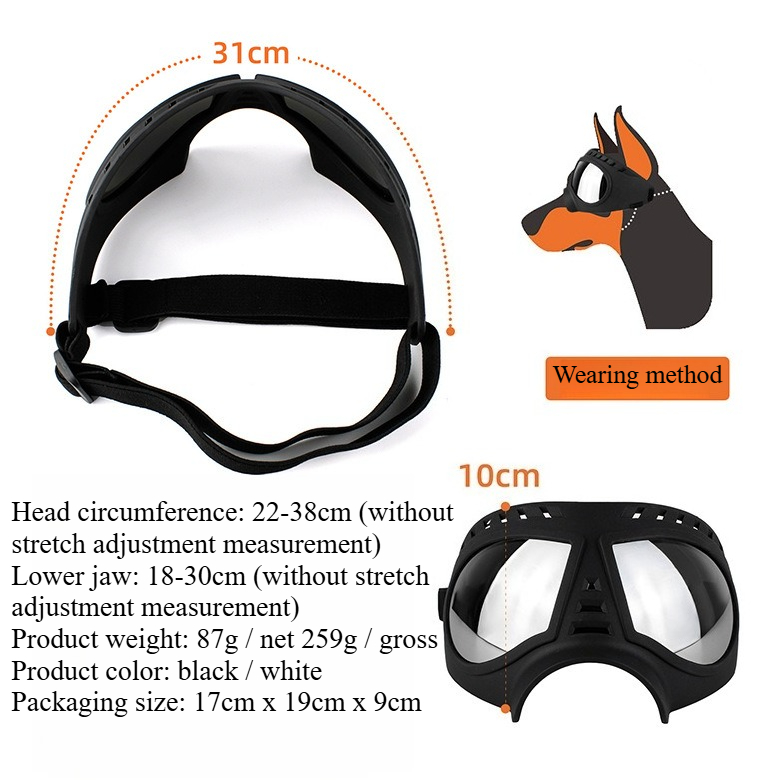 ペット用メガネ 中型・大型犬用品 雪よけ UVカット 風よけ - Snow Goggle Uv のレビューと価格