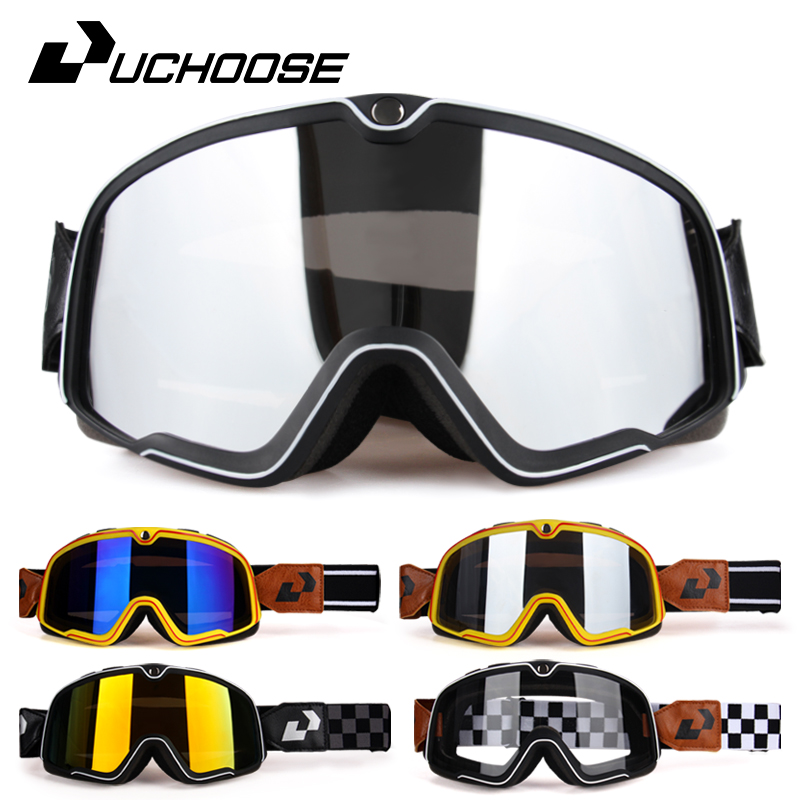 オートバイの革のフロントガラス,レトロスキーゴーグル,atv - Snow Goggle Uv のレビューと価格
