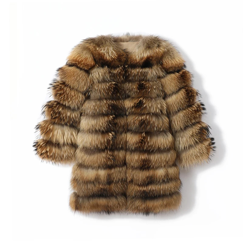 女性のためのキツネの毛皮のコート,長袖,冬のファッション,天 - Winter Clothing Offer のレビューと価格