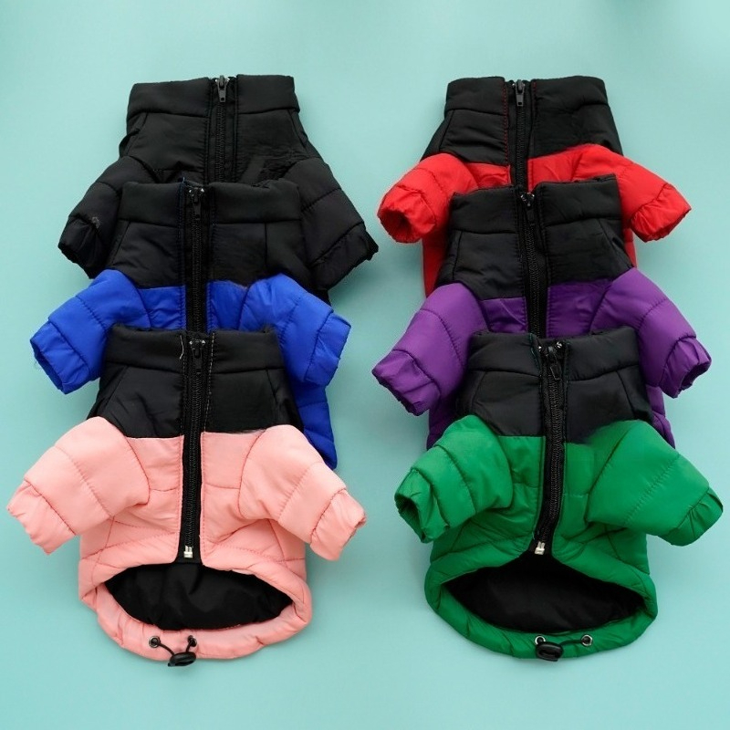 秋冬用高級暖かい犬用コットンダウンジャケット無地柄メーカー供 - Winter Clothing Manufacturers のレビューと価格