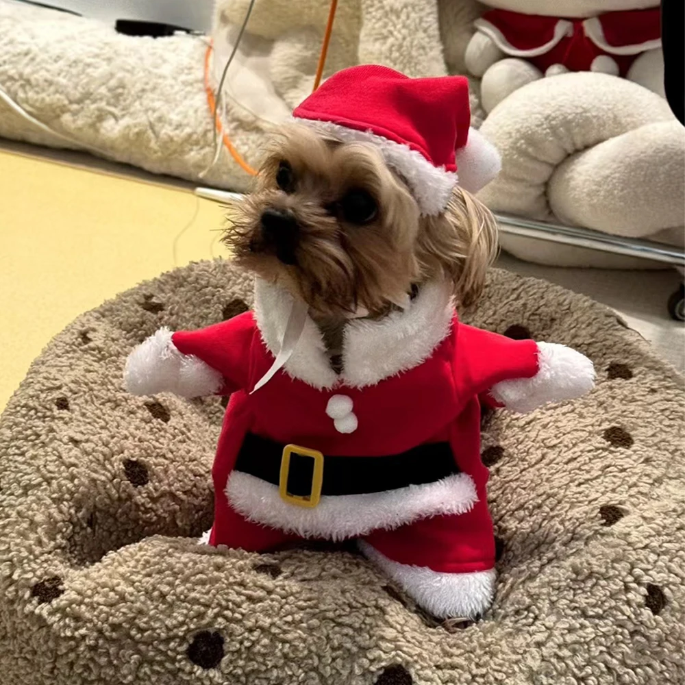 クリスマス服犬猫新年サンタクロース衣装子犬コスプレ服おかしい - Winter Clothing Dress Up のレビューと価格