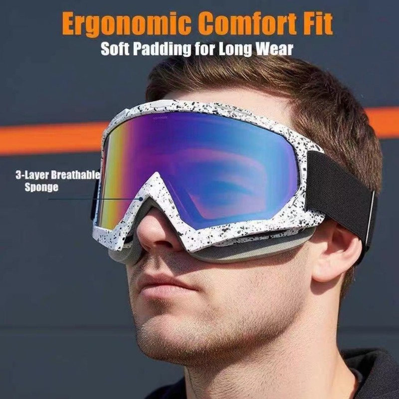 特大サイズのヘルメットゴーグル男性女性モトクロス防風サングラ - Snow Goggle Uv のレビューと価格