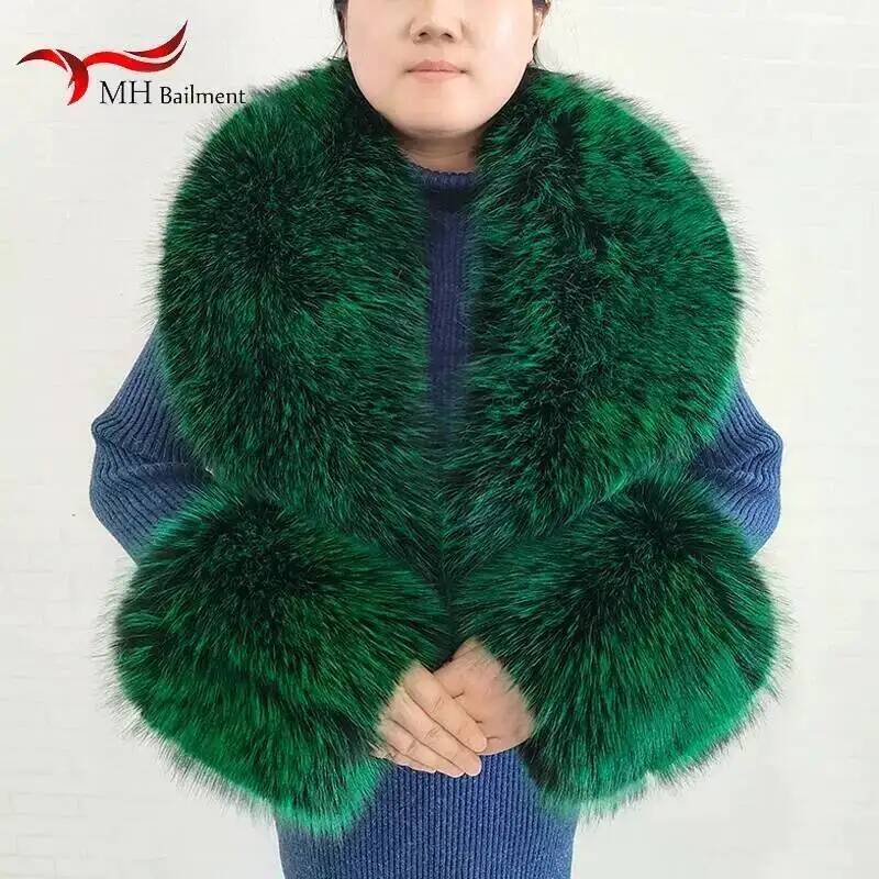 大きな女性用フェイクフォックスファースカーフ、冬用ジャケット - Winter Clothing Pk のレビューと価格