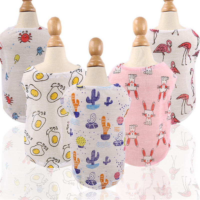 5 色夏素敵な漫画犬ベストクールで通気性のある日焼け止め服子 - Winter Clothing For Dogs のレビューと価格