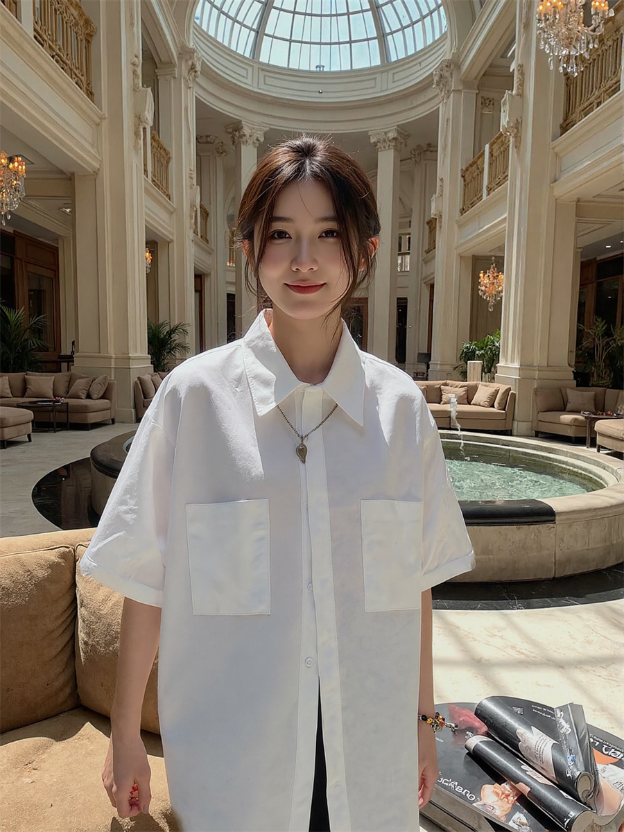 半袖韓国風シャツ レディースブラウス エレガントな婦人服 2 - Winter Clothing Trends のレビューと価格