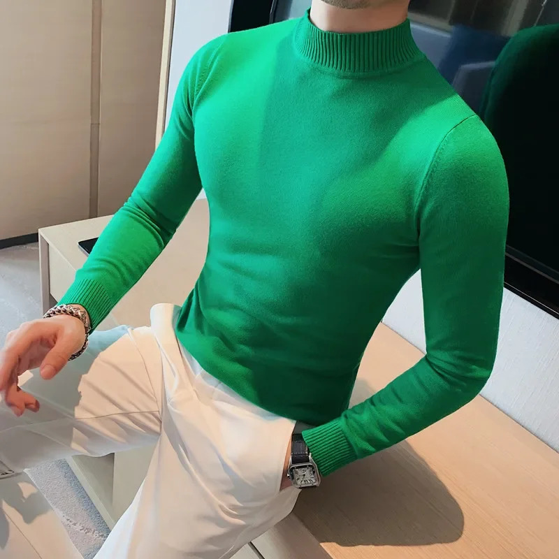 2025 秋冬ファッションタートルネック長袖ニットセーター男 - Winter Clothing Youtube のレビューと価格