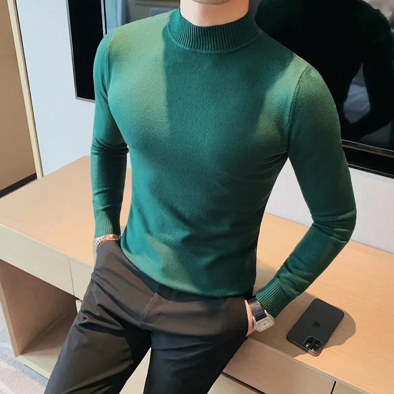 2025 秋冬ファッションタートルネック長袖ニットセーター男 - Winter Clothing Youtube のレビューと価格