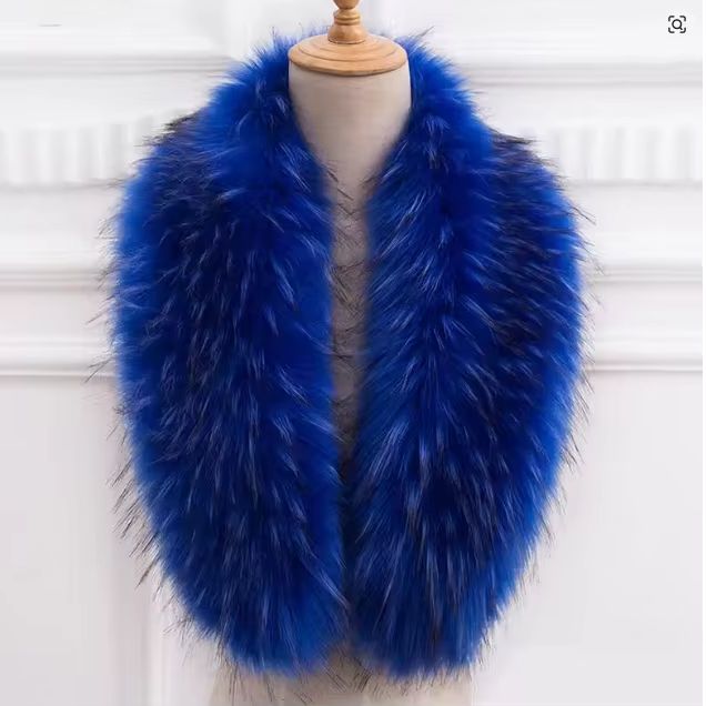 天然毛皮の首輪本物のアライグマの毛皮キツネの首輪ナチュラルス - Winter Clothing Pk のレビューと価格
