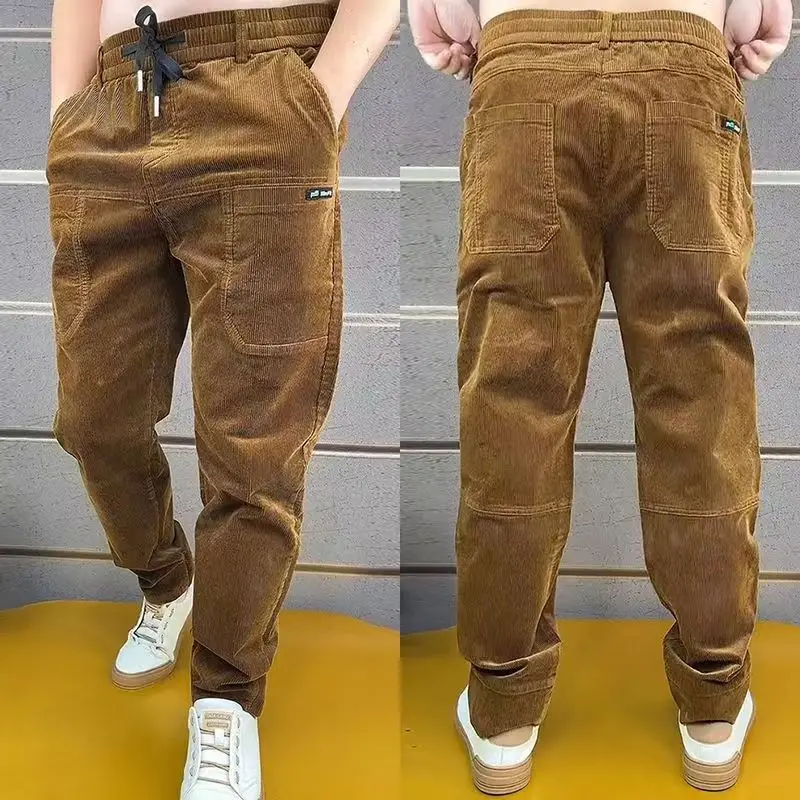 メンズコーデュロイカーゴパンツ,シンプルなルーズパンツ,カジ - Winter Clothing Work のレビューと価格