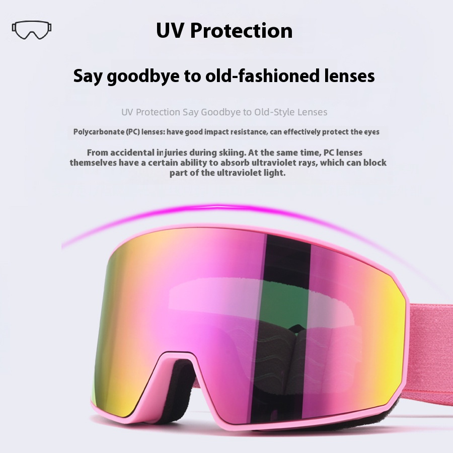 スキーゴーグル 二重層曇り止め - UVカット 登山用メガネ - Snow Goggle Uv のレビューと価格