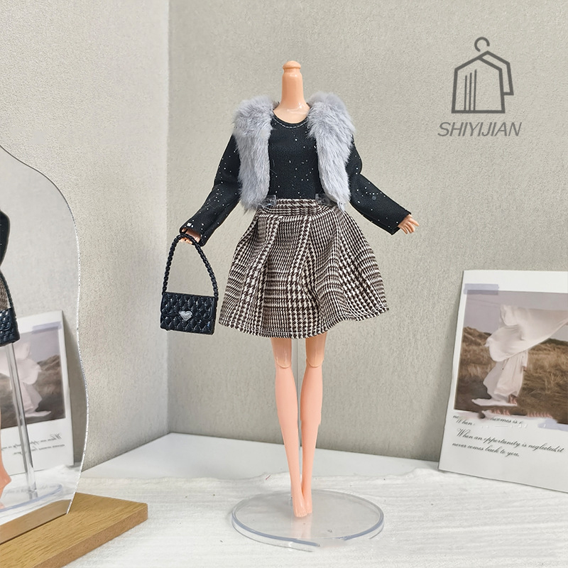 1/6 人形手作りドレス服冬のファッションベスト + ドレス - Winter Clothing Dress Up のレビューと価格
