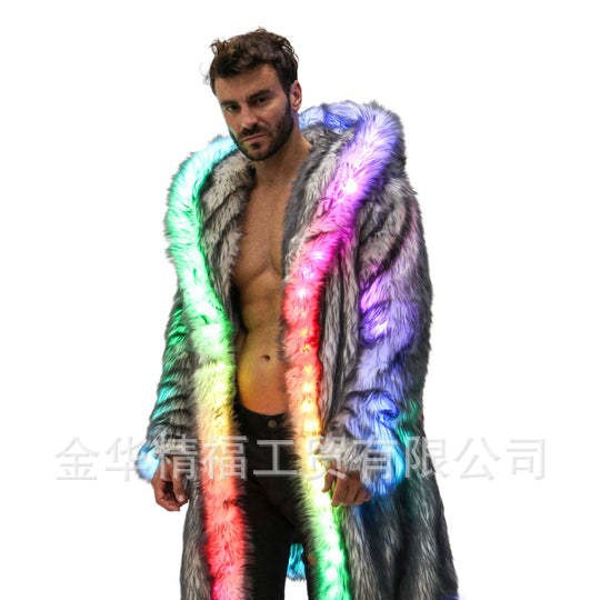 フェイクファーコート男性フード付きアウター快適な厚い冬暖かい - Winter Clothing Pk のレビューと価格
