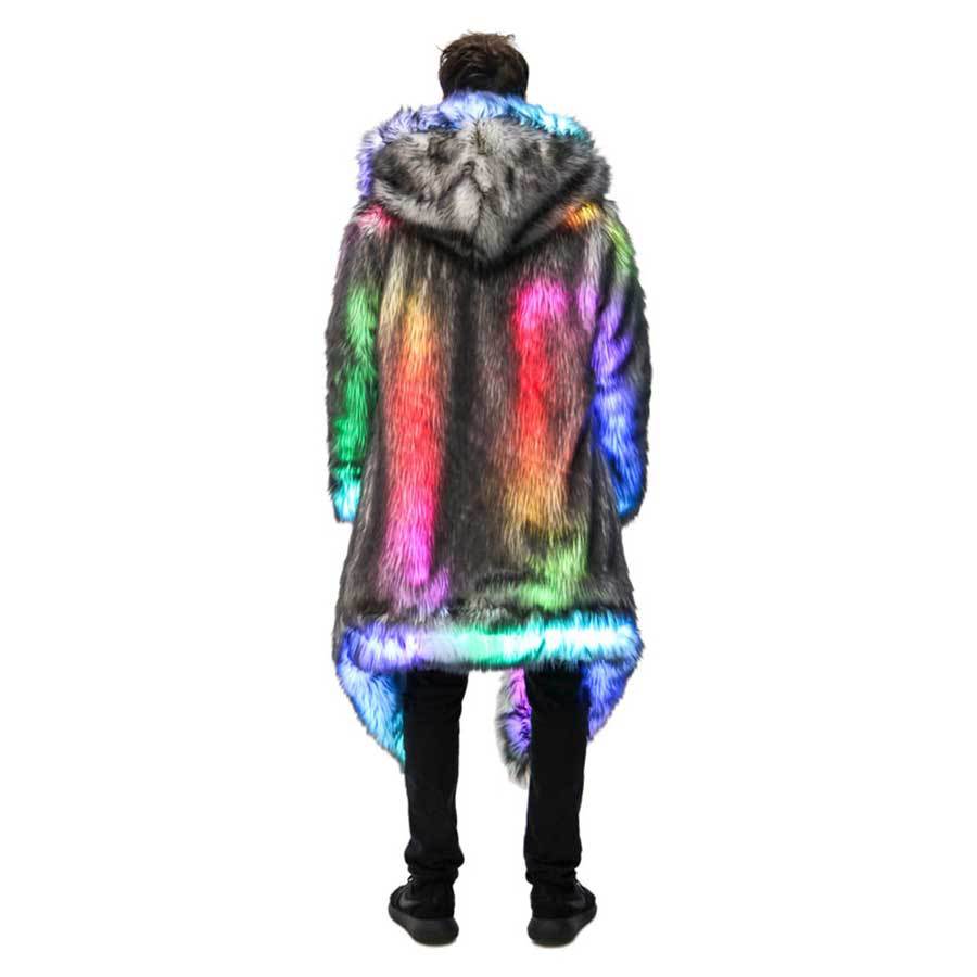 フェイクファーコート男性フード付きアウター快適な厚い冬暖かい - Winter Clothing Pk のレビューと価格