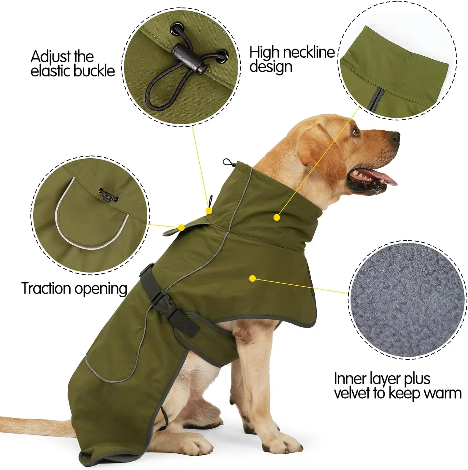犬用の調節可能な防寒服,ハーネス付きベスト,寒い天候,防水ス - Winter Clothing For Dogs のレビューと価格