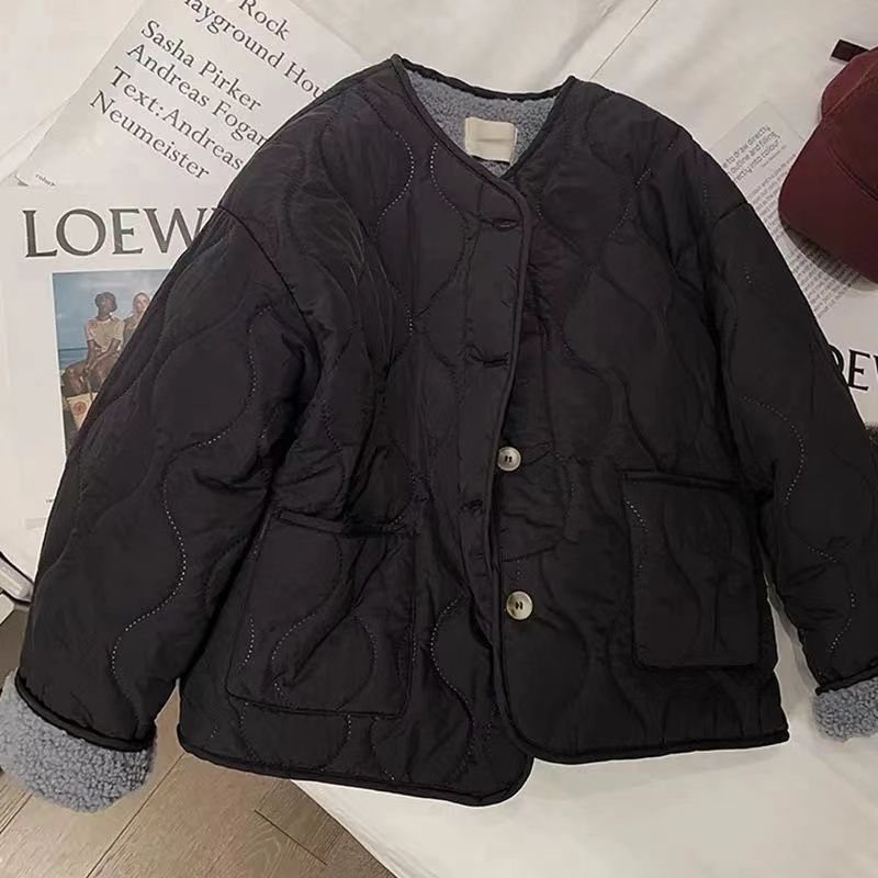 秋冬キルティングジャケットボタンフリースコットンコート女性服 - Winter Clothing Trends のレビューと価格
