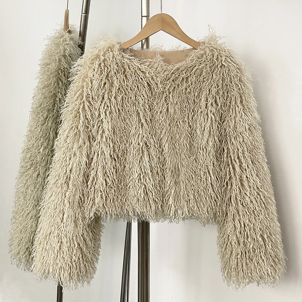 エコフレンドリーな冬用フェイクファー ジャケット、新作レディ - Winter Clothing Manufacturers のレビューと価格