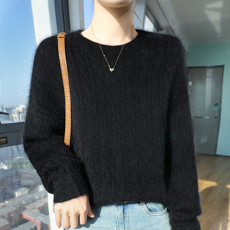 100 ミンクカシミヤセーター女性ファッション秋冬肥厚ラウン - Winter Clothing Offer のレビューと価格