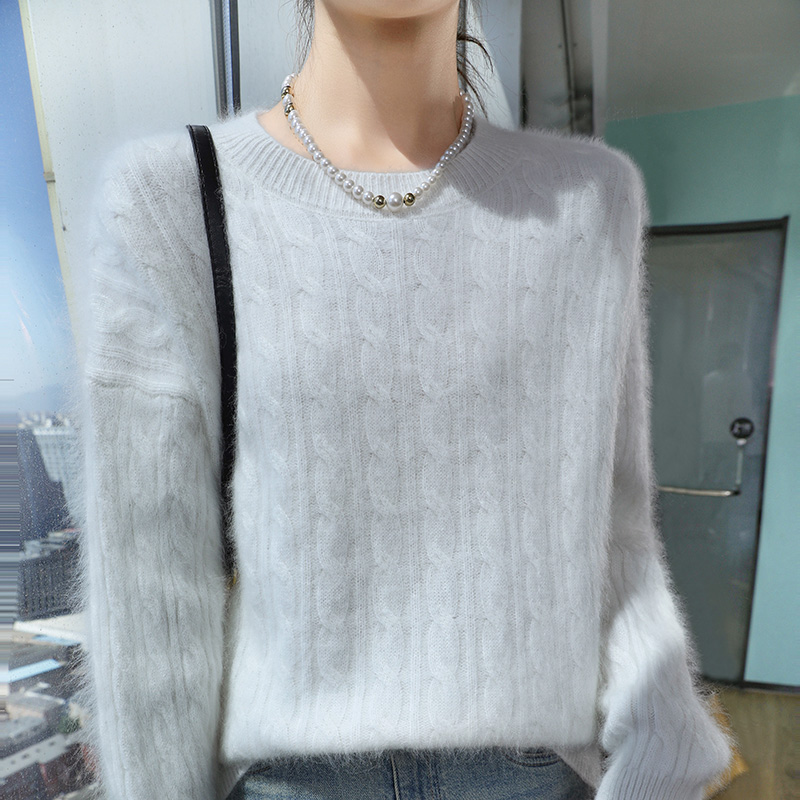 100 ミンクカシミヤセーター女性ファッション秋冬肥厚ラウン - Winter Clothing Offer のレビューと価格