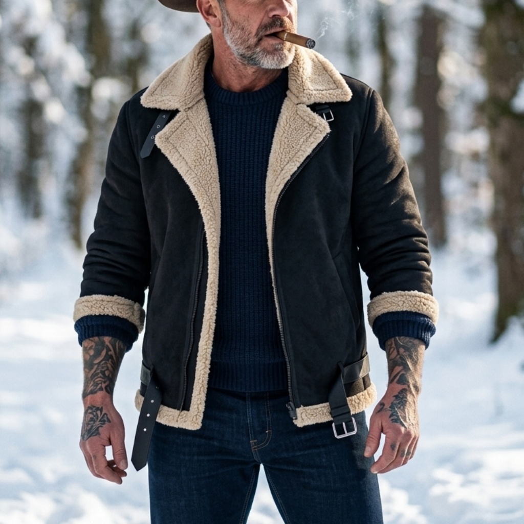 男性冬フェイクスエードジャケットフリース裏地付き暖かい豪華な - Winter Clothing Pk のレビューと価格