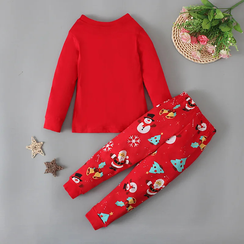 サンタクロースプリントクリスマスパジャマ子供長袖トップパンツ - Winter Clothing Youtube のレビューと価格
