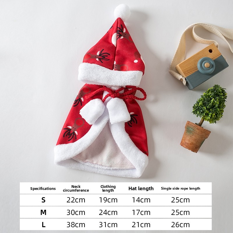 猫のクリスマスケープ 冬用ペットデボン猫用キュートなケープ  - Winter Clothing Dress Up のレビューと価格