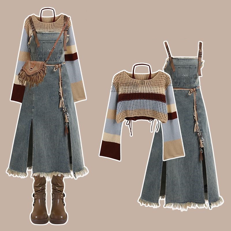 2026年春新作ヴィンテージデニムスカートマッチングセット  - Winter Clothing Gear のレビューと価格