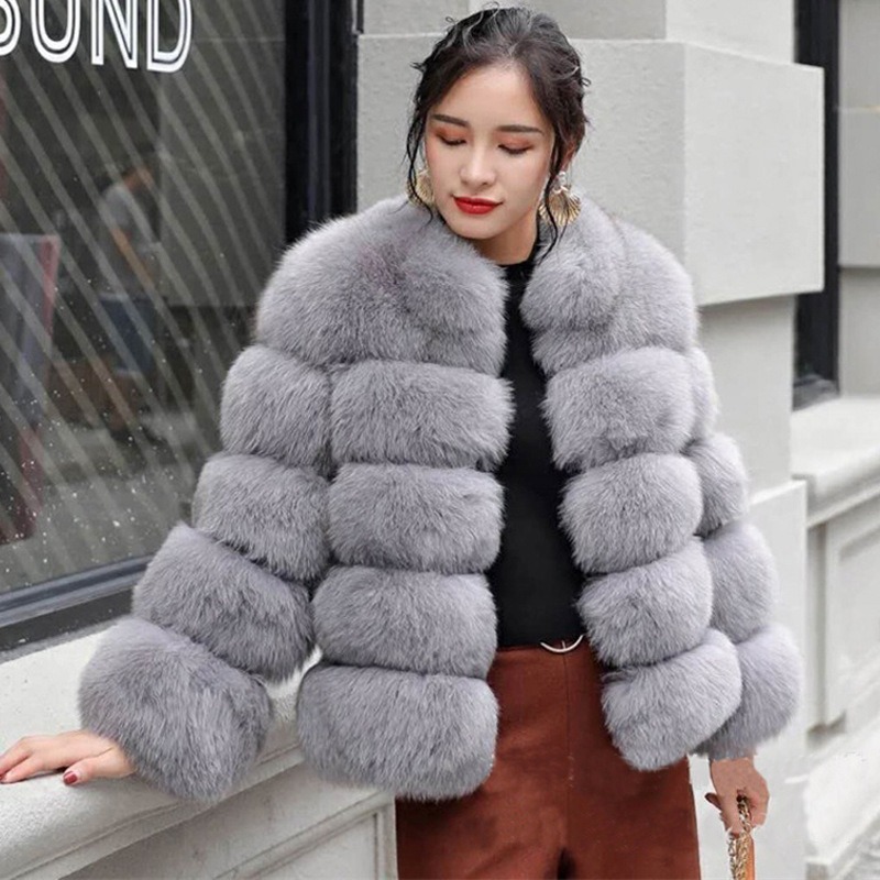 毛皮婦人服 欧米メーカー卸売 新作イミテーションフォックスフ - Winter Clothing Manufacturers のレビューと価格
