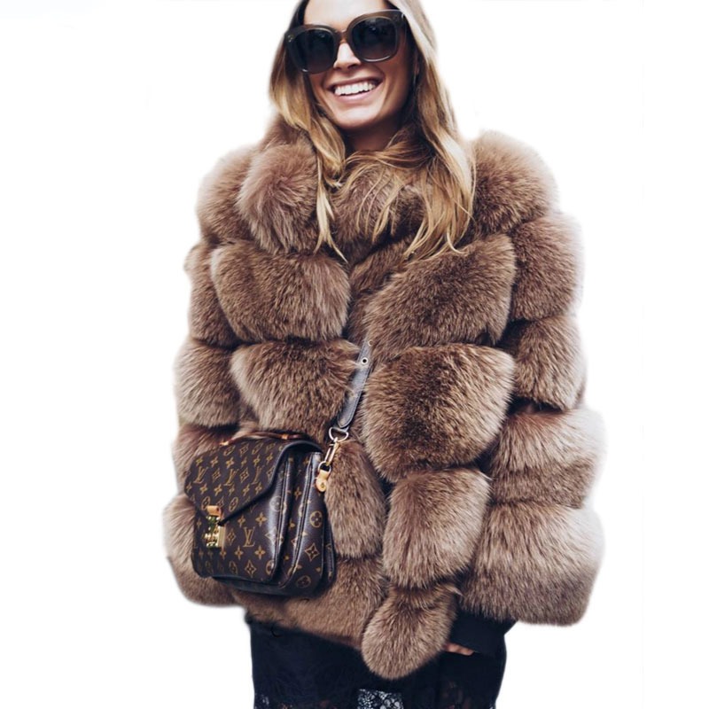 毛皮婦人服 欧米メーカー卸売 新作イミテーションフォックスフ - Winter Clothing Manufacturers のレビューと価格