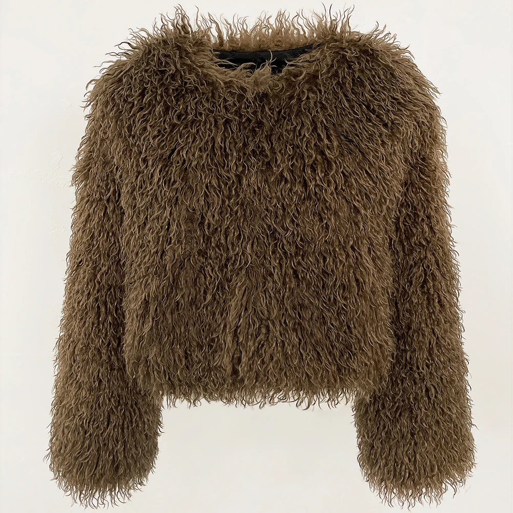 フェイクファーコート無地女性フェイクファージャケット新しいス - Winter Clothing Manufacturers のレビューと価格