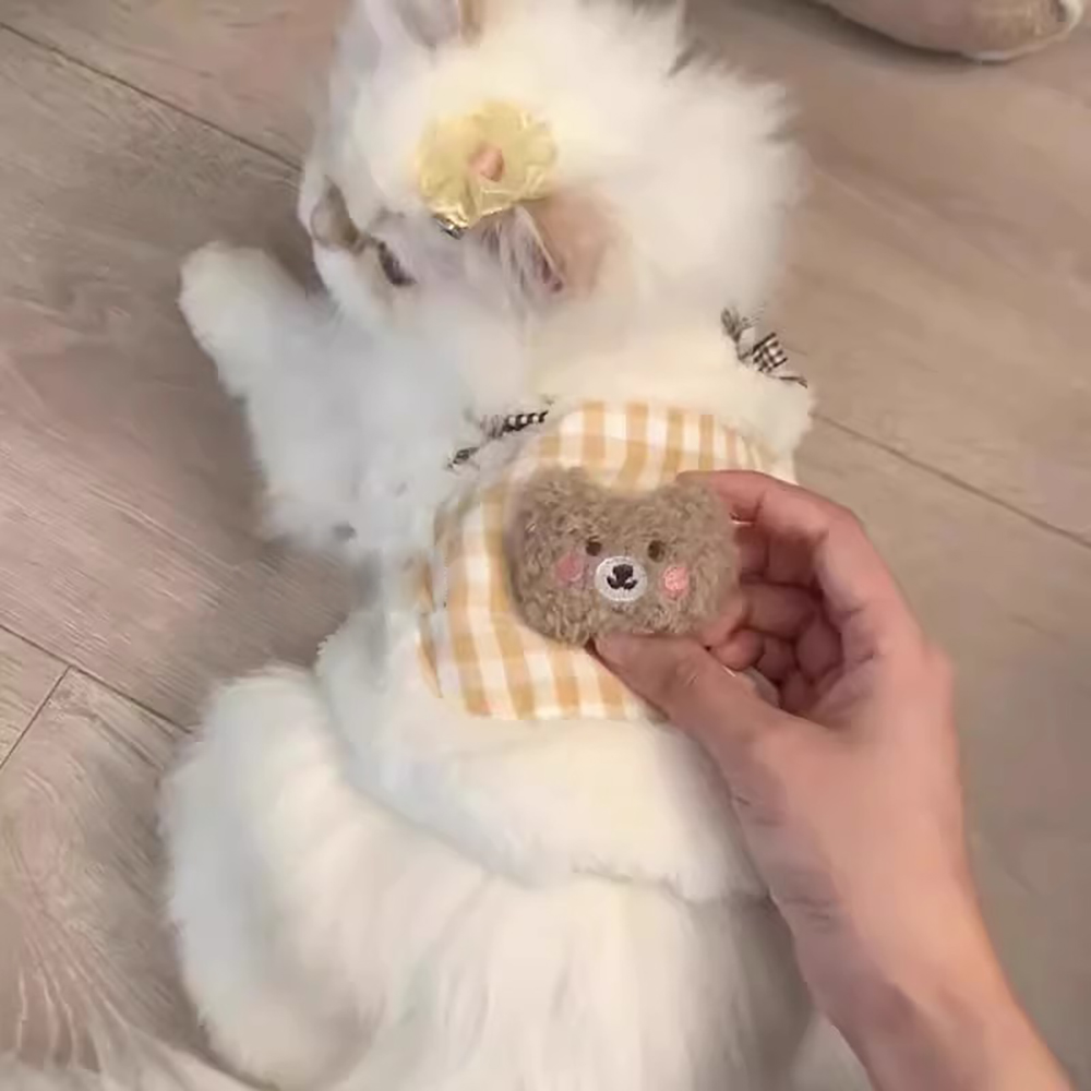 かわいい猫犬服冬用ぬいぐるみベストソフトフリース子猫ジャケッ - Winter Clothing For Dogs のレビューと価格