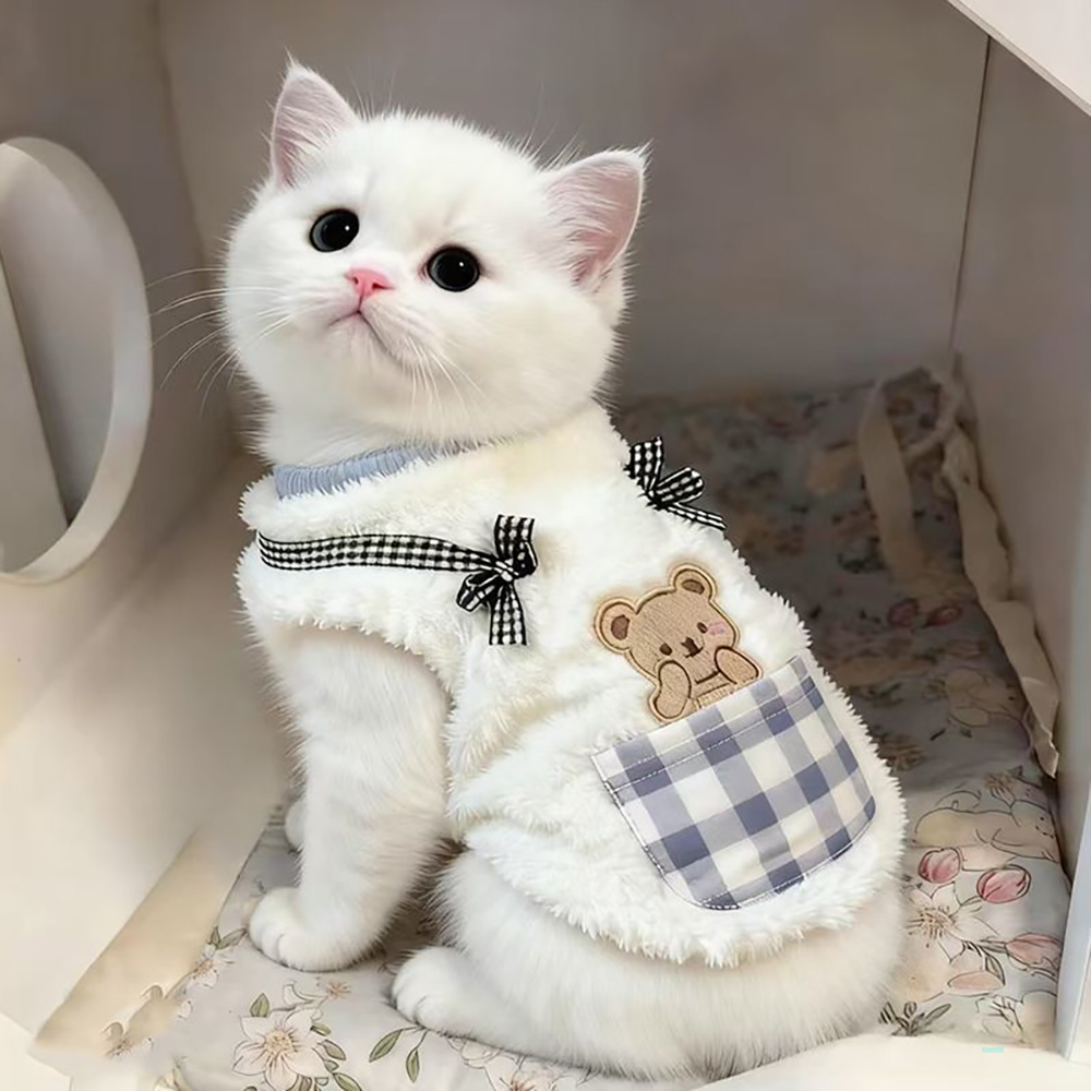 かわいい猫犬服冬用ぬいぐるみベストソフトフリース子猫ジャケッ - Winter Clothing For Dogs のレビューと価格