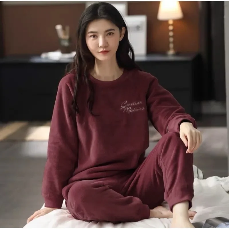 冬用の暖かいパジャマ厚く暖かいフランネルパジャマ学生長袖漫画 - Winter Clothing Offer のレビューと価格