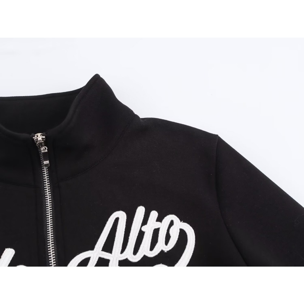 カジュアルレディースブラックバーシティスポーツセットハイネッ - Winter Clothing Pk のレビューと価格