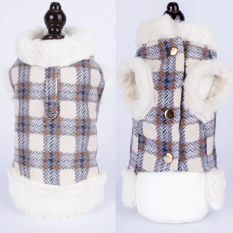 犬の秋と冬のコート暖かい服スエード厚いぬいぐるみは牽引服に接 - Winter Clothing For Dogs のレビューと価格